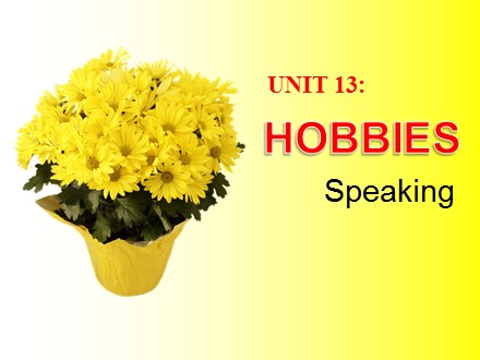 Bài giảng Tiếng Anh Lớp 11 Hóa LV cơ bản - Unit 13: Hobbies (Speaking) - Trường THPT Chuyên Bảo Lộc