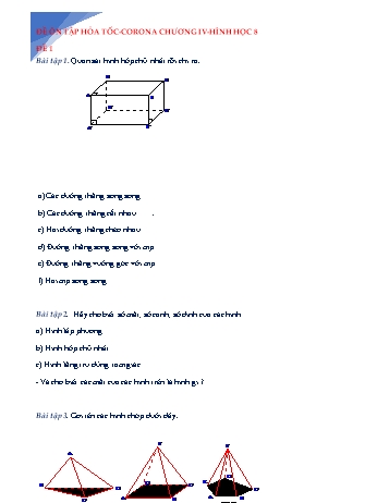 Đề cương ôn tập môn Hình học Lớp 8 - Chương 4 Đề cương ôn tập môn Hình học Lớp 8 - Chương 4