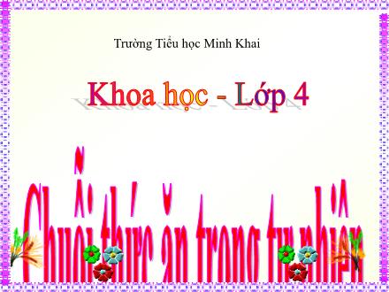 Bài giảng Khoa học Lớp 4 - Bài 65: Chuỗi thức ăn trong tự nhiên - Nguyễn Thị Lan Hương