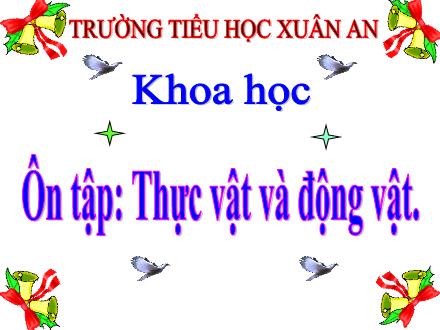 Bài giảng Khoa học Lớp 4 - Tuần 34. Bài 67 + 68: Ôn tập Thực vật và động vật - Lê Thị Lam