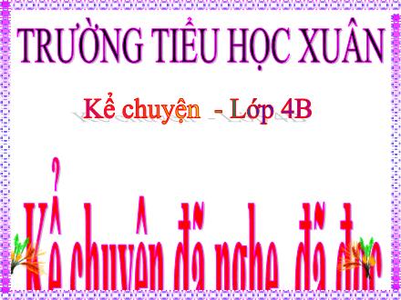 Bài giảng Tiếng Việt Lớp 4 - Kể chuyện đã nghe, đã đọc về tinh thần lạc quan yêu đời - Đặng Thị Lương