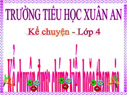Bài giảng Tiếng Việt Lớp 4 (Kể chuyện) - Tuần 34: Kể chuyện chứng kiến hoặc tham gia - Lê Thị Lam Bài giảng Tiếng Việt Lớp 4 (Kể chuyện) - Tuần 34: Kể chuyện chứng kiến hoặc tham gia - Lê Thị Lam