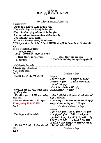 Giáo án các môn Khối 4 - Tuần 26 - Năm học 2021-2022 - Võ Thị Thu Hằng