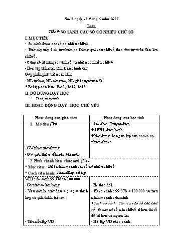 Kế hoạch bài dạy các môn Lớp 4 - Tuần 2 (Thứ 5, 6) - Năm học 2022-2023 - Vũ Thị Quỳnh