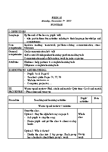 Kế hoạch bài dạy Tiếng Anh Lớp 3 - Tuần 10. Unit 6: Our school - Năm học 2022-2023 - Trà Thị Anh Tú Kế hoạch bài dạy Tiếng Anh Lớp 3 - Tuần 10. Unit 6: Our school - Năm học 2022-2023 - Trà Thị Anh Tú